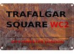 Vianmo Insegna Di Latta 20X30 Cm Westminster Trafalgar Square WC2