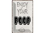 Vianmo Insegna Di Latta 18X12 Cm Enjoy Your Poop Badezimmer