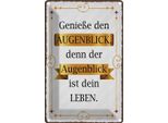Vianmo Insegna Di Latta 30X20 Cm GenießE Den Augenblick Denn