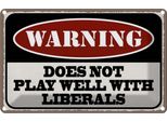 Vianmo Insegna Di Latta 20X30 Cm Warning Does Not Play Well With