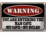 Vianmo Insegna Di Latta 20X30 Cm Warning You Entering Man Cave