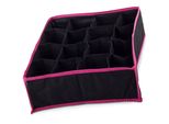 Verk 01620_CZ Cassetto Organizzatore Per Biancheria Con 16 Scomparti, Nero