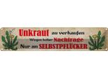 Vianmo Insegna Di Latta 10X46 Cm Unkraut Verkaufen Nur An SelbstpflüCker