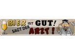 Vianmo Insegna Di Latta 10X46 Cm Bier Ist Gut Sagt Der Arzt Alkohol