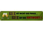 Vianmo Insegna Di Latta 10X46 Cm Bier Ist Nicht Die Frage Ist Antwort