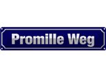 Vianmo Insegna Di Latta 10X46 Cm Promille Weg