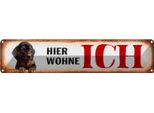 Vianmo Insegna Di Latta 10X46 Cm Dackel Hund Hier Wohne