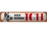 Vianmo Insegna Di Latta 10X46 Cm Dogge Hund Hier Wohne Ich