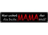Vianmo Insegna Di Latta 10X46 Cm Hier Wohnt Beste Mama Der Welt