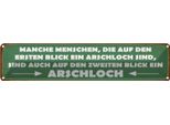 Vianmo Insegna Di Latta 10X46 Cm Manche Menschen Arschloch