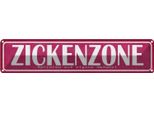 Vianmo Insegna Di Latta 10X46 Cm Zickenzone Eigene Gefahr