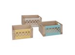 Set Di 3 Scatole In Legno "Australia"" - Atmosphera CréAteur D'intéRieur"