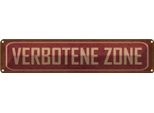 Vianmo Insegna Di Latta 10X46 Cm Verbotene Zone
