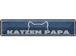 Vianmo Insegna Di Latta 10X46 Cm Katzen Papa