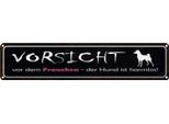 Vianmo Insegna Di Latta 10X46 Cm Vorsicht Frauchen Hund Harmlos