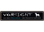 Vianmo Insegna Di Latta 10X46 Cm Vorsicht Herrchen Hund Harmlos