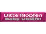 Vianmo Insegna Di Latta 10X46 Cm Bitte Klopfen Baby SchäFt