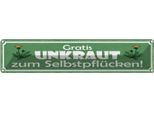 Vianmo Insegna Di Latta 10X46 Cm Gratis Unkraut SelbstpflüCker