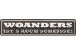 Vianmo Insegna Di Latta 10X46 Cm Woanders Ist`S Auch Scheisse
