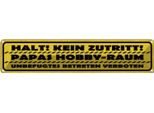 Vianmo Insegna Di Latta 10X46 Cm Kein Zutritt Papas Hobby Raum