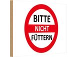 Vianmo Insegna In Legno 12X18 Cm Bitte Nicht FüTtern Rot/Weiß