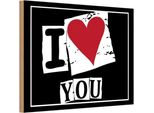 Vianmo Insegna In Legno 12X18 Cm I Love You Herz
