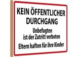 Vianmo Insegna In Legno 12X18 Cm Kein ÖFfentlicher Durchgang