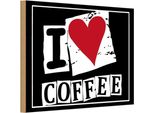 Vianmo Insegna In Legno 20X30 Cm Kaffee I Love Coffee Herz