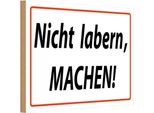 Vianmo Insegna In Legno 12X18 Cm Nicht Labern Machen