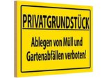 Vianmo Insegna In Legno 12X18 Cm PrivatgrundstÜCk Abl. Von MüLl Verboten