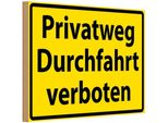 Vianmo Insegna In Legno 12X18 Cm Privatweg Durchfahrt Verboten