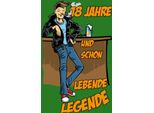 Vianmo Insegna In Legno 30X20 Cm 18 Jahre Und Schon Legende