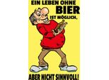 Vianmo Insegna In Legno 18X12 Cm Alkohol Leben Ohne Bier Ist MöGlich Aber