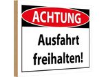 Vianmo Insegna In Legno 12X18 Cm Achtung Ausfahrt Freihalten
