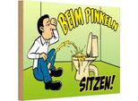 Vianmo Insegna In Legno 12X18 Cm Beim Pinkeln Sitzen GrüNes