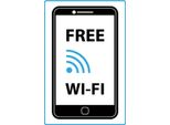 Vianmo Insegna In Legno 18X12 Cm Free WI-FI Handy