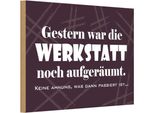 Vianmo Insegna In Legno 20X30 Cm Gestern War Werkstatt AufgeräUmt