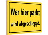 Vianmo Insegna In Legno 20X30 Cm Hinweis Wer Hier Parkt Wird Abgeschleppt