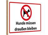 Vianmo Insegna In Legno 20X30 Cm Hunde MüSsen DraußEn Bleiben
