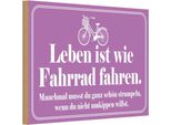 Vianmo Insegna In Legno 20X30 Cm Leben Ist Wie Fahrrad Fahren