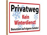 Vianmo Insegna In Legno 12X18 Cm Privatweg Kein Winterdienst