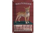 Vianmo Insegna Di Latta 30X20 Cm Bullterrier Hund Immer Bereit