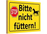Vianmo Insegna In Legno 12X18 Cm Stop Bitte Nicht FüTtern Pferd