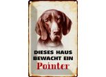 Vianmo Insegna Di Latta 30X20 Cm Hund Dieses Haus Bewacht Ein Pointer