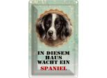 Vianmo Insegna Di Latta 30X20 Cm Hund In Diesem Haus Wacht Ein Spaniel