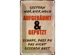Vianmo Insegna Di Latta 30X20 Cm Gestern War Hier Noch AufgeräUmt