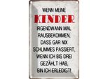 Vianmo Insegna Di Latta 18X12 Cm Wenn Meine Kinder Rausbekommen