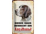 Vianmo Insegna Di Latta 30X20 Cm Hund Dieses Haus Bewacht Ein Jagdhund