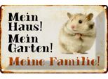Vianmo Insegna Di Latta 12X18 Cm Tiere Hamster Mein Haus Garten Familie