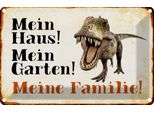 Vianmo Insegna Di Latta 12X18 Cm Reptilien Dinosaurier Mein Haus Garten